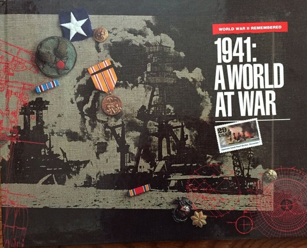 USPS PUBLICATION -WWII 1941: A WORLD AT WAR-Album w/Stamps