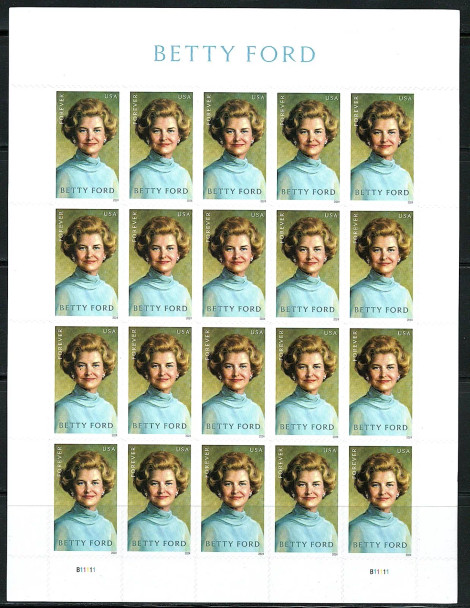 US (2024)- BETTY FORD, Former First Lady- -Sheet of 20 Forever Stamps