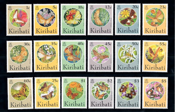 KIRIBATI (1994)- Butterflies and Moths (18 values)