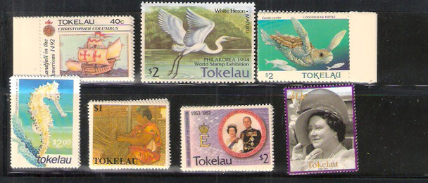 Tokelau: TOKELAU- 7 RECENT SETS- Great Topics- Birds, Turtles, Sea Horses, etc.- Original retail=$61