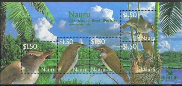 NAURU (2002) Birds Sheet  of 5 values