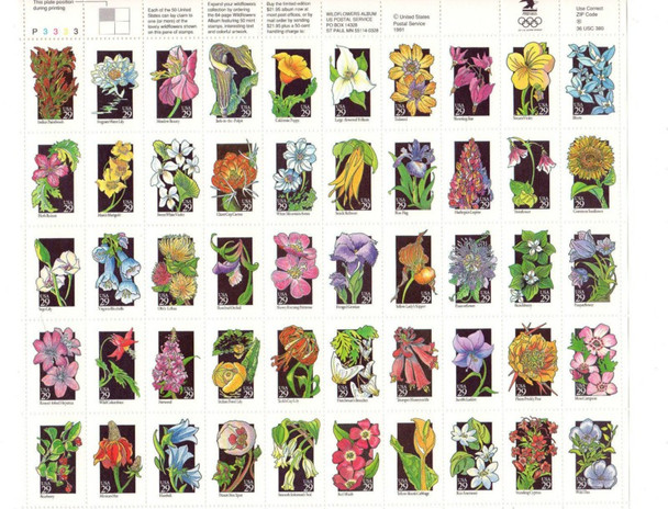 Wild Flowers Issue - Sheet of 50