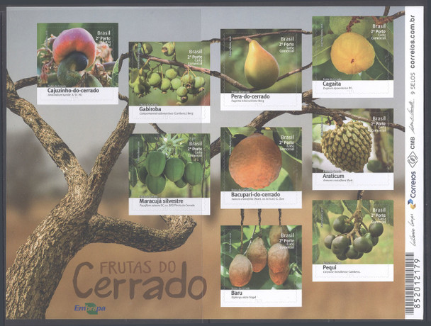 BRAZIL- Fruits 2016- s adh- Sht of 9