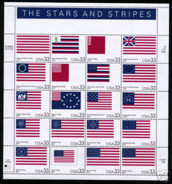 33c Historic American Flags (2000)