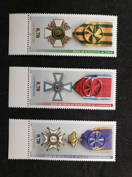 LUXEMBOURG (2018) Order of Merit Medals,Embossed (3v)