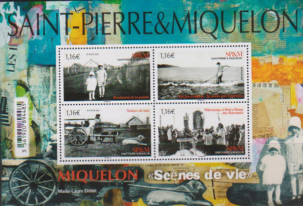 ST. PIERRE (2020)- Old Photographs Sheet of 4v