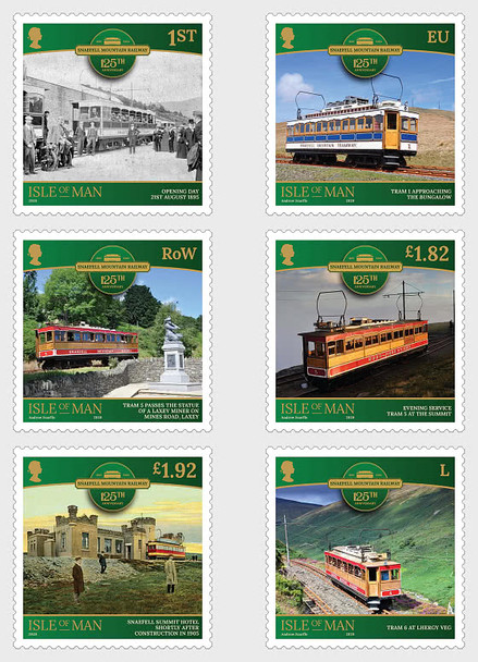 ISLE OF MAN (2020)- Snaefell Mountain Railway - 125th Anniversary (6 stamps)