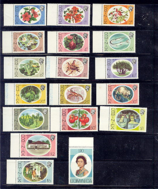 DOMINICA (1975)- FLORA/FAUNA DEFINITIVES- 18 VALUES