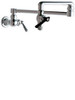 Wall mounted Chicago pot filler faucet with 18inch double joint swing spout.