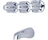 Central Brass 0858-Z - 8-inch Center Three Handle Tub Shower Valve