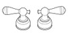 Delta H215SS  Metal Lever Handle Set, Stainless