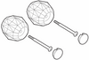 Moen 100695 - Hot and Cold Handle Knob Replacement Kit