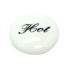 Rohl C7673H Rohl Italian Kitchen And Rohl Italian Bath White Porcelain Insert Only With "Hot" Script In English To Old Style Threaded Screw Cover Caps On Cross Handles For