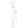 Speakman SE-431 - Pedestal mounted, yellow plastic bowl, with SE-920 drench hose.