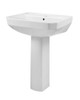 Gerber 23-562 Viper Standard Single Hole Ped Lav Combo: 13-562 Lav w/ 29-834 Ped White