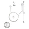 Speakman SM-4460 - Pressure balanced handicap shower combination includes: SM-4400 anti-scald shower valve, VS-100 hand held shower with 69-inch rubber lined stainless steel hose, VS-115 chrome plated brass supply ell with wall flange, VS-117 in-line vac