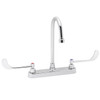 Speakman SC-5726 - Commander centerset faucet with 8-inch deep gooseneck rigid or swivel and 6-inch wrist blade handles