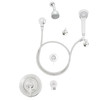 Speakman SM-5470 - Thermostatic/pressure balance handicap shower combination includes: SM-5400 anti-scald shower valve, VS-100 hand held shower with 69-inch rubber lined stainless steel hose, VS-115 chrome plated brass supply ell with wall flange, VS-117