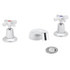 Speakman SC-3041 - Polished chrome plated widespread faucet. 1/4 turn ceramic cartridge. Vandal-resistant handles with color-coded indexes (SC-3042-REV revere handles are not color-coded). Adjustable centers from 6-inch to 12-inch. Accommodates installat