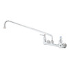 T&S Brass - B-0230-M - Double Pantry Faucet, Wall Mount, 8-inch Centers, 18-inch Swing Nozzle (065X) (Qty. 6)