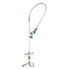 T&S Brass - B-0113-R - Single Hole Deck Mounted Easy Install Pre-Rinse Faucet with B-0107 Spray Valve (1.42 GPM) - With PVC Spray Hose, NO Wall Bracket