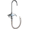Chicago Faucets 50-GN2FCABCP - Two Handle, Single Hole Deck Mounted Faucet with 1.5 GPM (5.7 L/min) Laminar Flow Control Insert in Spout Inlet