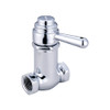 Central Brass 0334-1/2 Self-Close Shower Straight Stop, Chrome