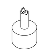 Kohler 55159-CP - Polished Chrome Stem Skirt Handle Assembly