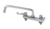 T&S Brass 5F-8CWX12 - Equip 8-inch C/C Deck Mount Workboard Fct W/ 12-inch Swing Nozzle, 4-inch Wrist Action Handles