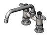 T&S Brass 5F-4DWS08 Equip 4" Deck Mount Swivel Base Fct, 8" Swing Nozzle, Wrist Handles & Supply Nipple Kit