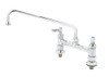 T&S Brass - B-0221-EE - Double Pantry Faucet, Deck Mount, 8-inch Centers, 12-inch Swing Nozzle (062X), EE Inlets