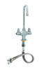 T&S Brass - 5F-2SLX03 - Faucet, Deck Mount, Single Hole Base, 18-inch Flexible Inlets, 3-inch Rigid Gooseneck