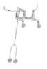 T&S Brass - B-0650-03 - Service Sink Faucet, Adjustable Flanges, 1/2-inch Npt female inlets, 6-inch Wrist Handles, Plain Spout