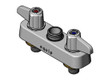 T&S Brass 5F-4CLX00 - Equip 4-inch C/C Deck Mount Workboard Fct, Swivel Outlet Less Nozzle