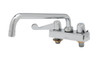 T&S Brass 5F-4CWX12 - Equip 4-inch C/C Deck Mount Workboard Fct W/ 12-inch Swing Nozzle, 4-inch Wrist Action Handles