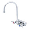 T&S Brass B-1146-CR Workboard Faucet, 4" Wall Mount, Ceramas, Swivel Gooseneck, 2.2 GPM Aerator, Lever Handles