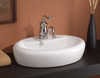 Cheviot 1273W - MILANO OVERCOUNTER LAVATORY-20x15-WHITE