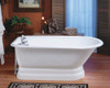 Cheviot 2118W - TRADITIONAL TUB-NO FLAT AREA-PAINTED WHITE-PEDESTAL BASE
