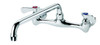 Commercial 8-inch Wall Mounted Kitchen Faucet - 12-inch Spout