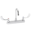 Speakman SC-5724-4 - Commander centerset faucet with 3 3/4-inch deep gooseneck rigid or swivel and 4-inch wrist blade handles