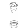 Kohler 1072961-CP - Push Button Assembly Trip Lever for Persuade, Sail, Strela, Reve, Persuade and Escale Toilets