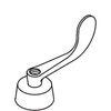 Kohler 41127-H-CP - 4" Polished Chrome Hot Wrist Handle