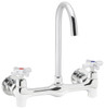 Speakman SC-5741-FC - Commander thru/back faucet with 5 1/4-inch deep plain end gooseneck rigid or swivel 2.0 gpm laminar flow control in base of spout with cross handles