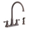 American Standard 4285.551.224 Portsmouth 2-Handle High-Arc Kitchen Faucet with Side Spray (Oil Rubbed Bronze)