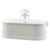 Cheviot 2141-WC BUCKINGHAM Cast Iron Bathtub, White Interior, Custom Colour Exterior, White Feet Tub