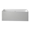 Cheviot 4131-WW NAVONA Solid Surface Bathtub, Glossy White Tub