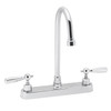 Speakman SC-5722-REV - Commander centerset faucet with 8-inch deep gooseneck rigid or swivel and revere lever handles