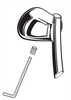 American Standard M962626-0750A - HANDLE F/GREEN TEA B/S, STAINLESS STL