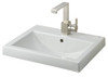 Cheviot 1190-WH-1 CAMILLA Semi-Recessed Basin, White Sink