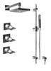 Graff - GC2.0-C14S-SN - Targa Contemporary Square Thermostatic Set with Handshower